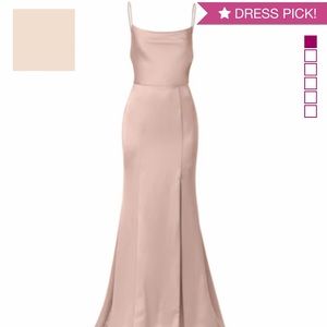 Floor length bridesmaids dress